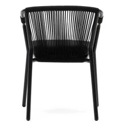 Hot Wohnen Extravagante Gartenstühle in Schwarz - Onna (4er Set)