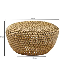 Online Wohnen Extravaganter Couchtisch in Gold aus Alu - Westerland