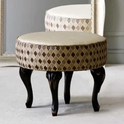 Best Wohnen Extravaganter Hocker 53x42x53 cm - Macionas