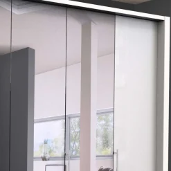 Sale Wohnen Falttüren Kleiderschrank mit Spiegel & Glas - Dolienca