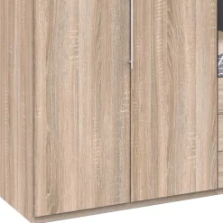 Online Wohnen Falttüren-Schlafzimmerschrank in Eiche Sägerau - Zayun