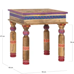 Clearance Wohnen Farbenfroh dekorierter Sofatisch im Boho Style - Niroteka