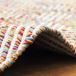 Sale Wohnen Farbenfroher Teppich mit Rauten Muster - Elynas