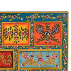 Best Wohnen Farbenfrohes Design-Highboard mit Blumen Motiven - Leverias