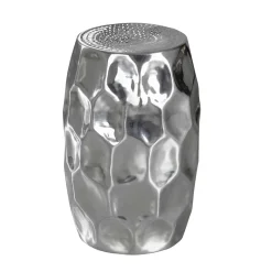 Discount Wohnen Fassförmiger Designtisch aus Aluminium - Herri