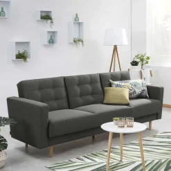 Best Wohnen Federkern Schlafcouch mit drei Sitzplätzen - Durai
