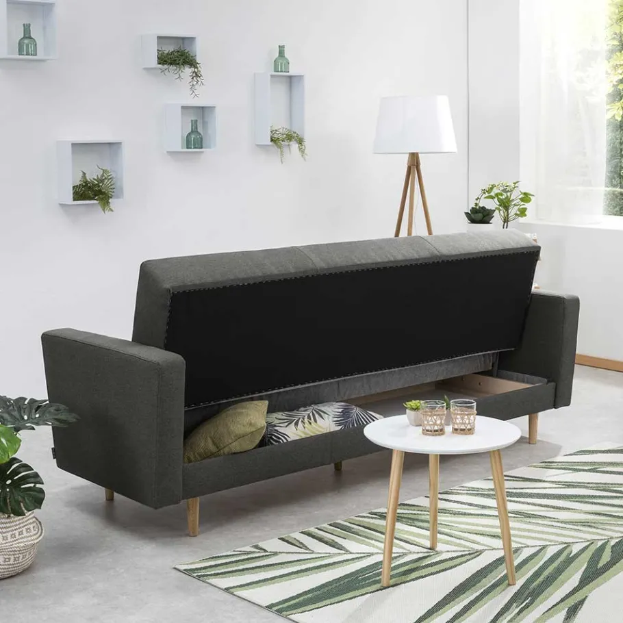 Best Wohnen Federkern Schlafcouch mit drei Sitzplätzen - Durai