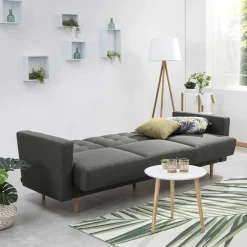 Best Wohnen Federkern Schlafcouch mit drei Sitzplätzen - Durai
