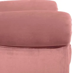 New Wohnen Federkern-Ohrensessel in Rosa und Nussbaum Braun - Masiela