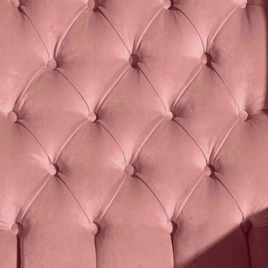 New Wohnen Federkern-Ohrensessel in Rosa und Nussbaum Braun - Masiela