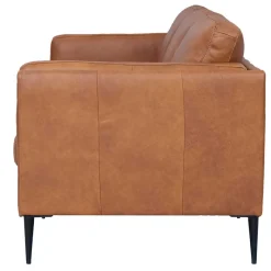 Best Wohnen Federkernsofa in Leder Cognac Braun - Lespavo