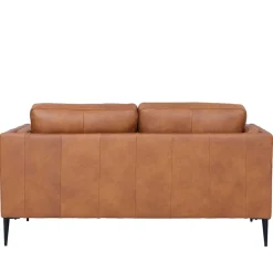 Best Wohnen Federkernsofa in Leder Cognac Braun - Lespavo