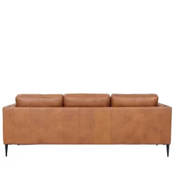 Best Wohnen Federkernsofa in Leder Cognac Braun - Lespavo