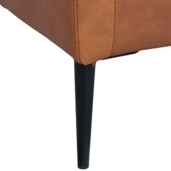 Best Wohnen Federkernsofa in Leder Cognac Braun - Lespavo