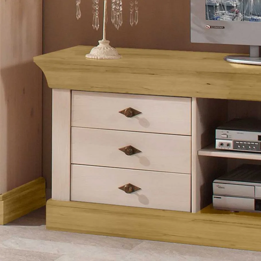 Outlet Wohnen Fernseh Unterschrank Sibiuta im Landhausstil