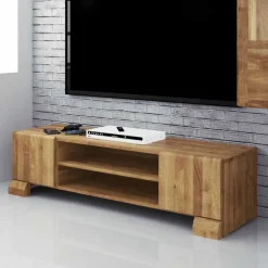 Clearance Wohnen Fernsehmöbel Vaskov aus Wildeiche Massivholz