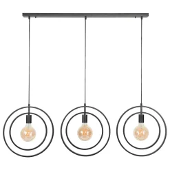 Online Wohnen 3-flammige Design-Hängeleuchte 130x150x30 cm - Adanassia