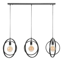 Online Wohnen 3-flammige Design-Hängeleuchte 130x150x30 cm - Adanassia
