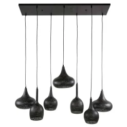 Hot Wohnen 7-flammige Pendelleuchte aus Metall - Feixon