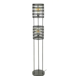 Wohnen 2-flammige Stehlampe aus Metallgeflecht - Cibiao