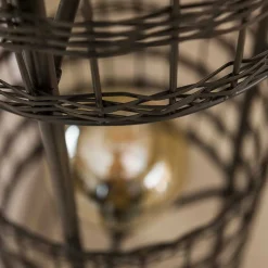 Wohnen 2-flammige Stehlampe aus Metallgeflecht - Cibiao