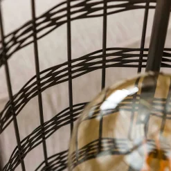 Wohnen 2-flammige Stehlampe aus Metallgeflecht - Cibiao