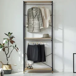 Sale Wohnen Flur Regal Garderobe mit zwei Kleiderstangen - Vilettra