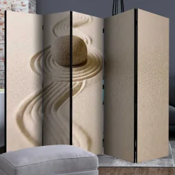 Wohnen Foto Paravent mit Zen Motiv in Beige - Lasha