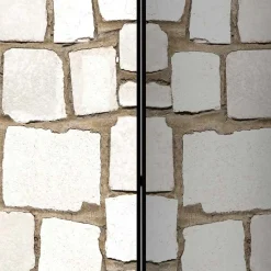Online Wohnen Foto Paravent Weiße Steinmauer - Custon