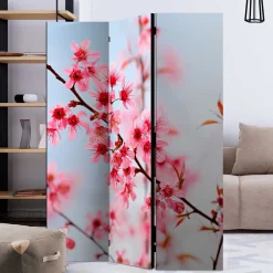 Clearance Wohnen Foto Trennwand Kirschblüte in Rosa & Blau - Filler