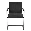 Discount Wohnen Freischwinger Sessel in Anthrazit & Schwarz - Tressur (2er Set)