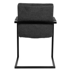 Discount Wohnen Freischwinger Sessel in Anthrazit & Schwarz - Tressur (2er Set)