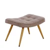 Hot Wohnen Fußhocker in Beige und Holzoptik - Trees