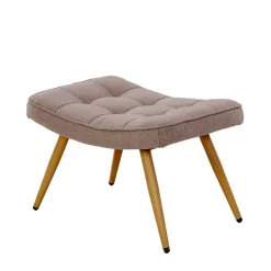 Hot Wohnen Fußhocker in Beige und Holzoptik - Trees