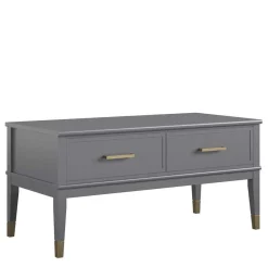 Sale Wohnen Funktioneller Couchtisch in Grau & Gold - Obbo