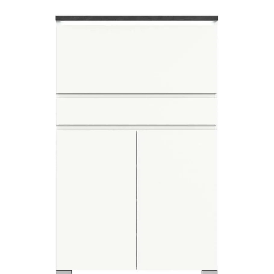 Clearance Wohnen Funktioneller Schuhschrank mit zwei Türen & Klappe - Suad