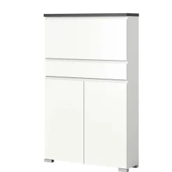 Clearance Wohnen Funktioneller Schuhschrank mit zwei Türen & Klappe - Suad
