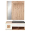Discount Wohnen Garderobe & Dielenbank Set - Cluster (zweiteilig)