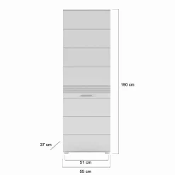 Clearance Wohnen Garderobenmöbel Block Set - Sumatra (fünfteilig)