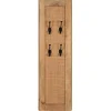 Outlet Wohnen Garderobenpaneel aus Holz & Rattan Geflecht - Lazianus