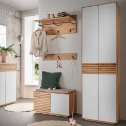 Best Wohnen Garderobenschrank aus Asteiche Massivholz - Zonga