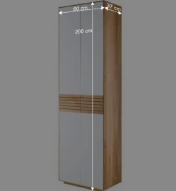 Best Wohnen Garderobenschrank aus Asteiche Massivholz - Zonga