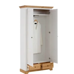 New Wohnen Garderobenschrank im Landhausstil zweifarbig - Axdonira