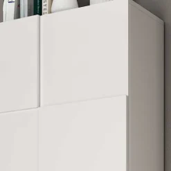 Sale Wohnen Garderobenschrank in Weiß hochglänzend - Castalla