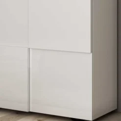 Sale Wohnen Garderobenschrank in Weiß hochglänzend - Castalla