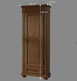 Hot Wohnen Garderobenschrank Terezza aus Fichte Massivholz