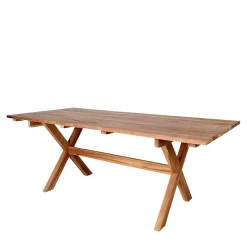 Hot Wohnen Garten Altholztisch Teak & Stühle - Bataia (siebenteilig)