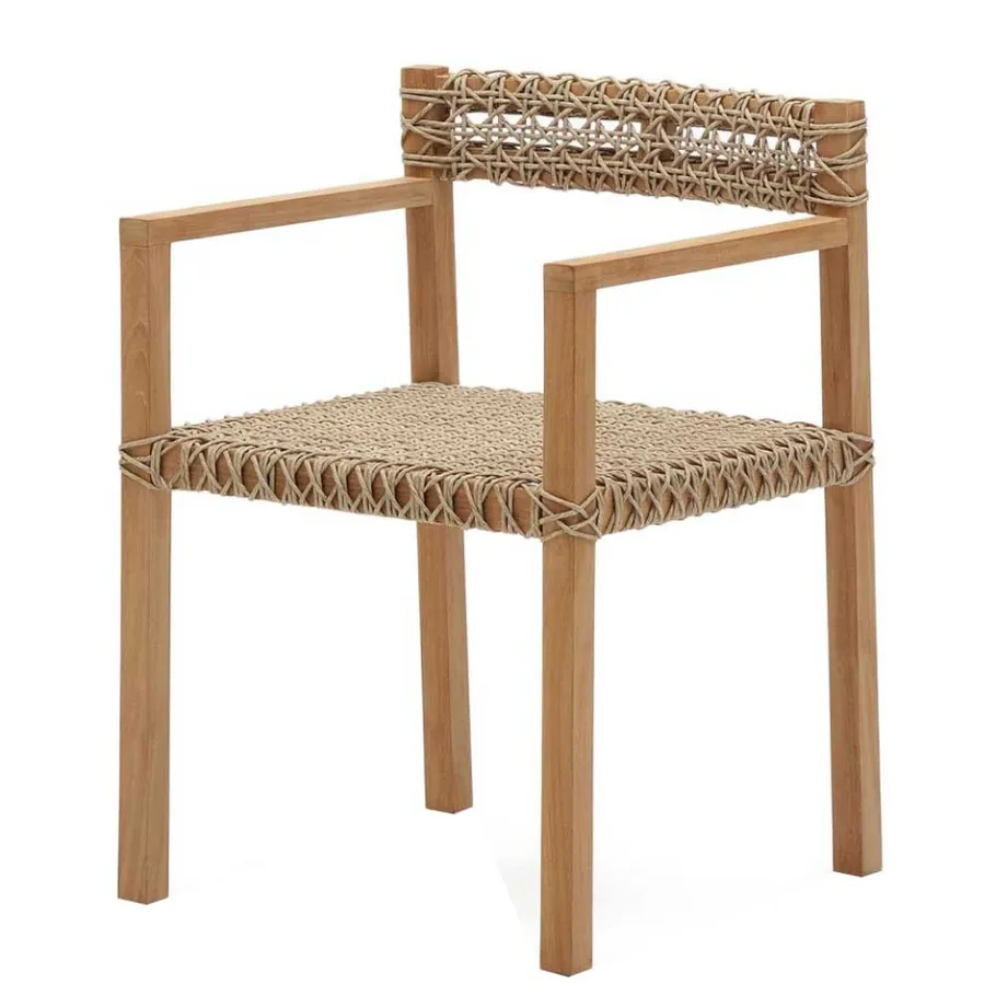 Hot Wohnen Garten Armlehnstühle aus Teak Massivholz - Conave (2er Set)