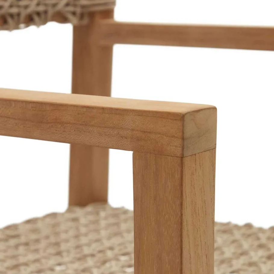 Hot Wohnen Garten Armlehnstühle aus Teak Massivholz - Conave (2er Set)