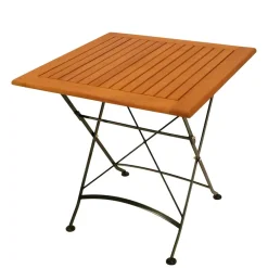 Discount Wohnen Garten Klapptisch aus Eukalyptusholz & Stahl - Nesaris